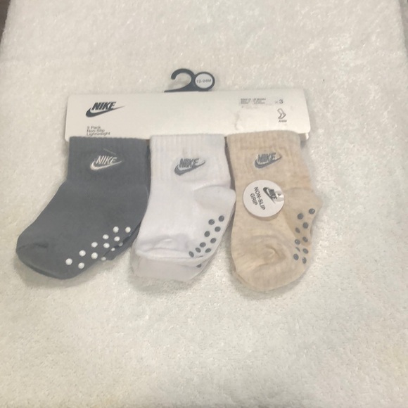 Nike Other - Nike Kids' Socks Trio - Gray, White, and Tan